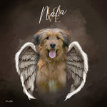 Gepersonaliseerd portret - Engel in aquarelstijl