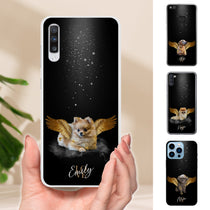 Gepersonaliseerde telefoonhoes met portret - Gouden Engelstijl