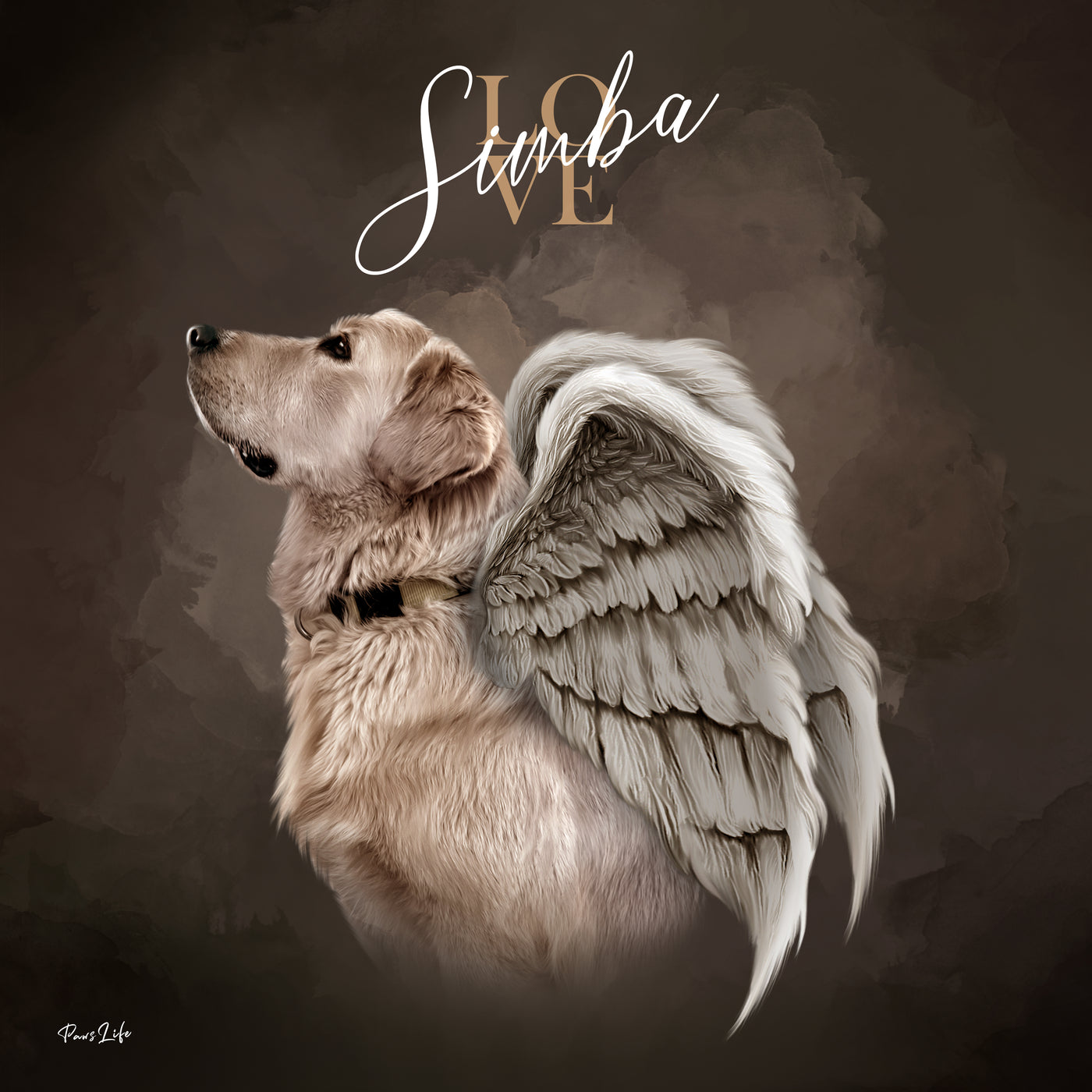 Gepersonaliseerd portret - Engel in aquarelstijl