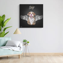 Personalisiertes Portrait - Silberner Engel Stil - PawsLife