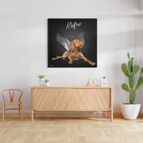 Personalisiertes Portrait - Silberner Engel Stil - PawsLife