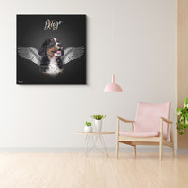 Personalisiertes Portrait - Silberner Engel Stil - PawsLife