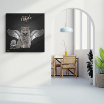 Personalisiertes Portrait - Silberner Engel Stil - PawsLife